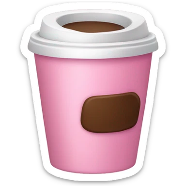 coffee shop pink  sticker