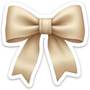 Beige bow sticker