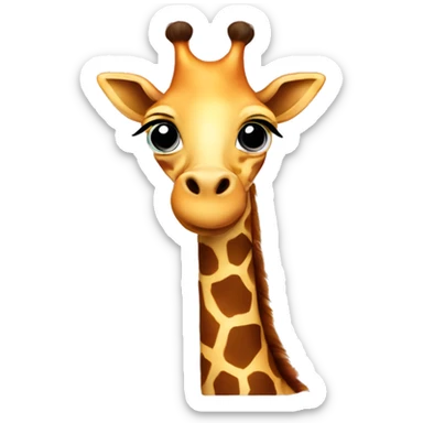 Giraffe with hearts sticker