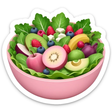 Make some healthy food, like a salad, in light pink tones, but you can use other colors (like the correct shades for the salad).
 sticker