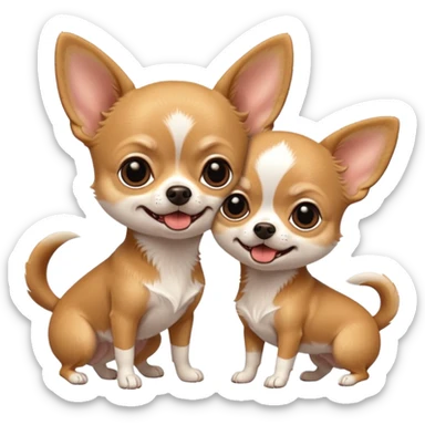two annoying chihuahuas barking sticker