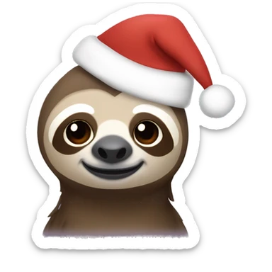 Christmas sloth sticker