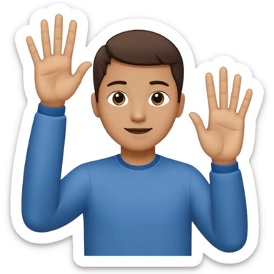 A person doing the 67 hand movement with a six on the Left hand and the seven on the right hand sticker