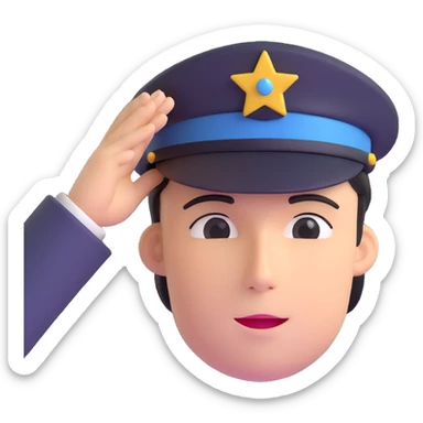 face saluting sticker