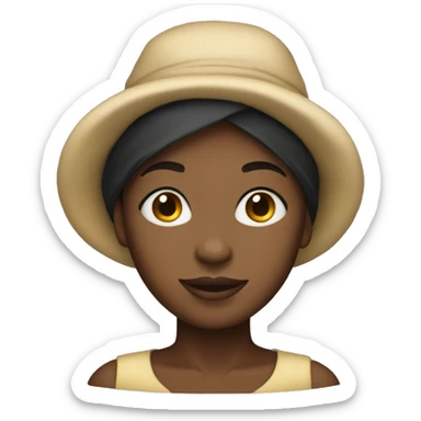 Black woman in a bonnet sticker