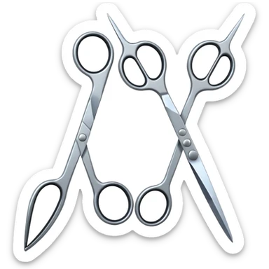a pair of barber scissors sticker
