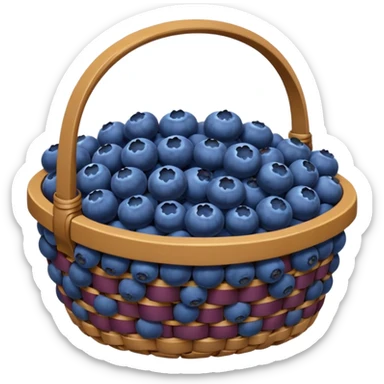 A basket of blueberries  sticker
