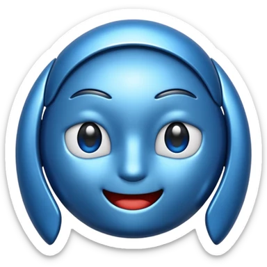Blue sigma emoji sticker