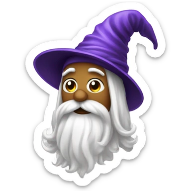 Doodle with wizard hat sticker