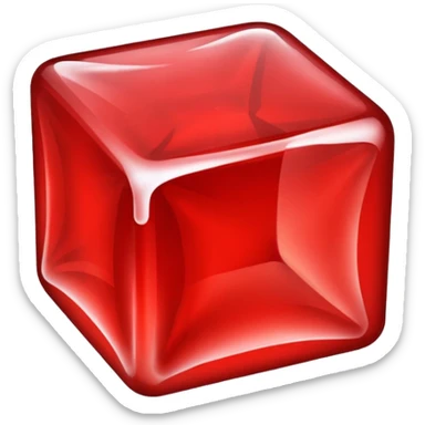 Red ice cube sticker