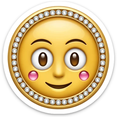 Crie um emoji de um relógio cravejado de diamantes  sticker