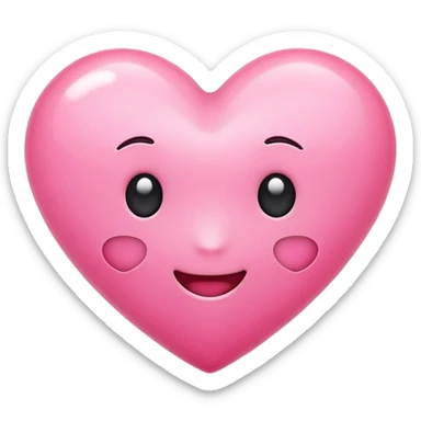Cute pink girly emoji sticker