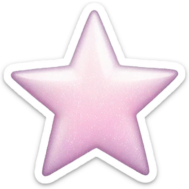 pale pink star sparkle sticker