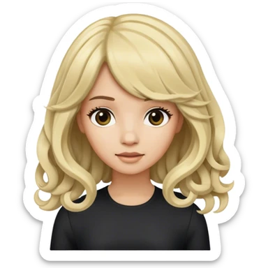 A girl snatched a girl wig sticker