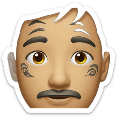 man face tattoos sticker