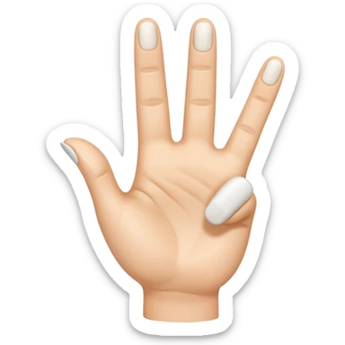 A 3D emoji in iOS emoji aesthetic style of a hand making a trigger-like gesture, with the index finger extended forward and the thumb raised upward, other fingers folded, clean white background, glossy and smooth Apple-style design

 sticker