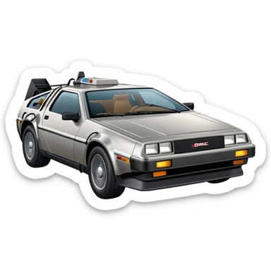 DeLorean DMC-12 driving sticker