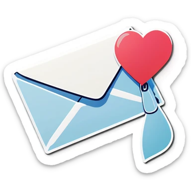 romantic letter sticker