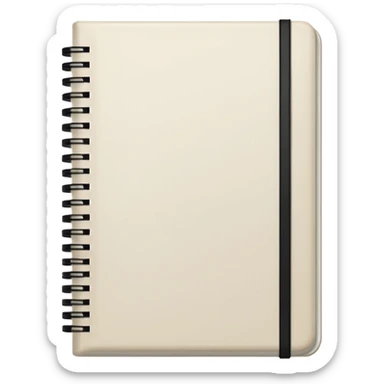 Realistic notebook with neutral color sticker