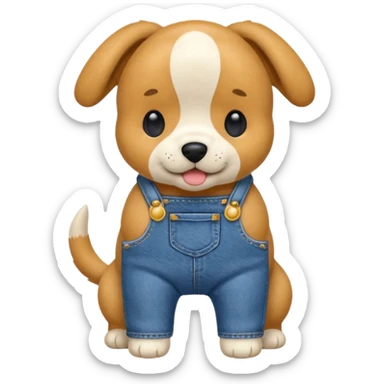 Crie uma roupa, um macacão de cachorro sticker
