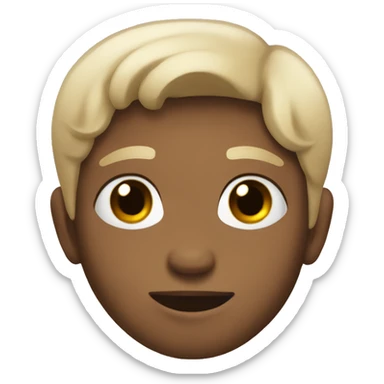 boy with black hair, pretty brown eyes, and freakles sticker