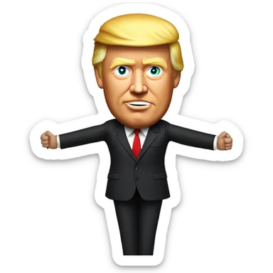  Donald Trump large body marionette sticker