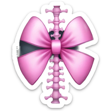 X-ray chest with pink bow sticker