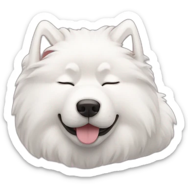 sleeping samoyede sticker