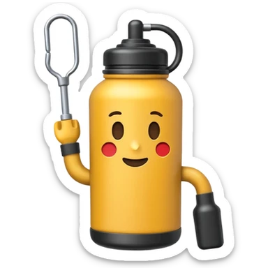 Emoji termo marca o tipo stanley minimalista no caras sticker