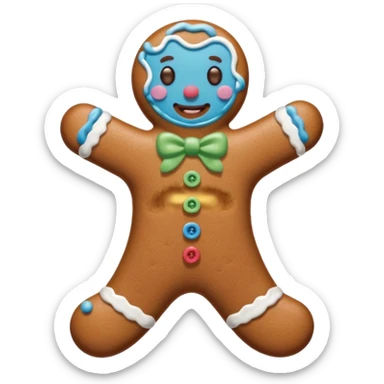 A gingerbread similar to the one on the cover of Melanie Martinez's song "Gingerbread Man". sticker