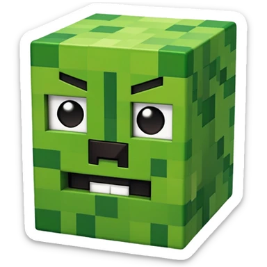 a creeper from the game Minecraft sticker