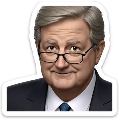 formal portrait of an old man sticker