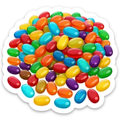 Happy jellybean sticker