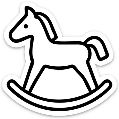 rocking horse icon sticker