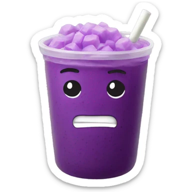  purple sweet potato flavored boba sticker