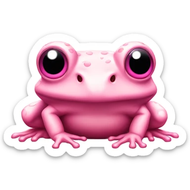 Pink gute frog sticker
