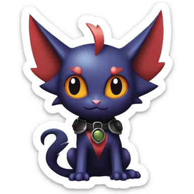 Cool Cute Edgy Chibi Noibat-Litten-Pokémon-Fakémon-hybrid sticker