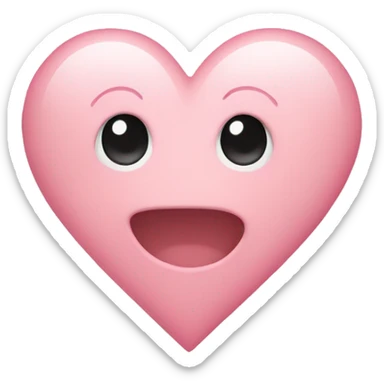 light pink heart sticker