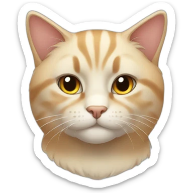 A buff cat sticker