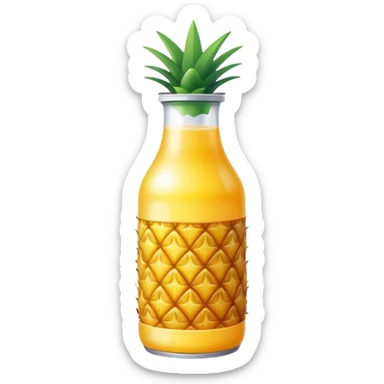 Pineapple juice bottle sticker