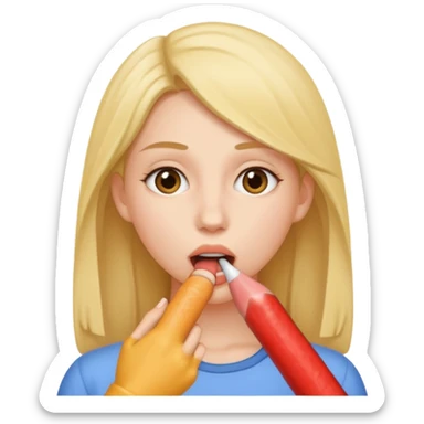 A sexy young woman sucking penis sticker