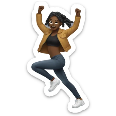 techno girl dancing sticker