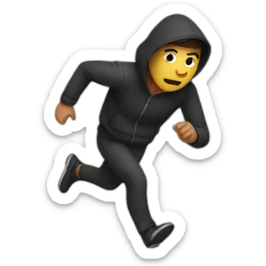 person from mexico running from a thief sticker