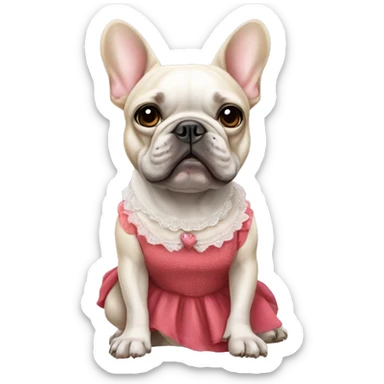 French Bulldog in a dress sticker