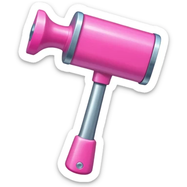 Pink big party hammer sticker