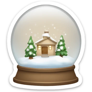 Beige snow globe sticker