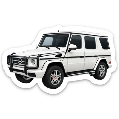 white g wagon  sticker