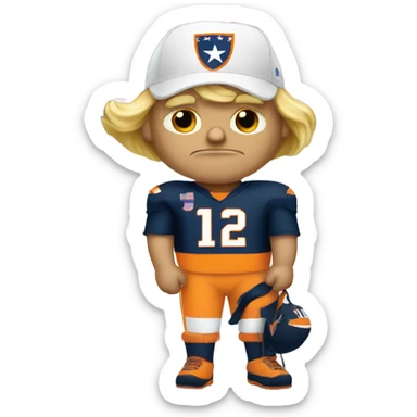 Trump wearing Tennessee jersey  sticker