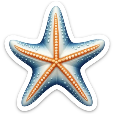 white star fish sticker
