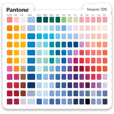 pantone color palete sample  sticker